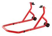 Motorcycle Rear Paddock Stand Lift Track Red With Cup Adaptors Heavy Duty Stand