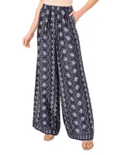 CeCe Printed Wide Leg Pants