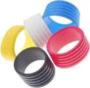 TOKIDNY 5Pcs Racket Grip Rings Elastic Overgrip Protectors for Tennis Badminton Durable Moisture Wicking Design for Players Who Sweat Easily