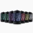 DEVANTI Aroma Diffuser Aromatherapy LED Night Light Iron Air Humidifier Black Fo