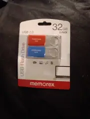 Memorex 32GB USB Flash Drive 2.0 (2 Pack) (new, sealed)