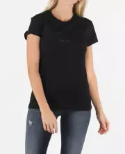 $58 Diesel Women’s T-Sully Ai New Print T-Shirt Short Sleeves is Black Size XXS