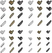 PH PandaHall 12 Sets Metal Zipper Latch Slider Retainer 3 Color #3#5#8#10 Insertion Pin Zipper Bottom Zipper Stopper for Metal Zipper Repair Zip Sewing Replacement DIY, 24pcs
