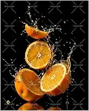 TAOPAOLAB Fruit Paint by Numbers Kit for Adults - DIY Sliced Oranges with Splash on Black Background Painting on Canvas 16x20 Inches, Acrylic Paint Set for Beginners, Art for Home Decoration or Gifts