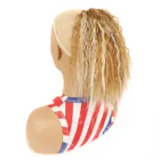 Short Fluffy Drawstring Perm Curly Ponytail Wig in 27h613