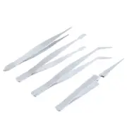 4Pcs/Set Precision Tweezers Stainless Steel Thick Electronics Forceps5503