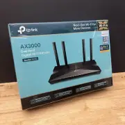 TP-LINK - Dual-Band Gigabit Wi-Fi 6 Router - Black - Model: AX3000