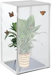 Antoll 30" White Large Butterfly Habitat, Monarch Habitat, Butterfly Cage for Caterpillars, Flying Insect Mesh Cage, Outdoor Observation Plant (White)