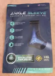 Foot & Ankle Brace Socks for Sprained Ankle Compression Sleeve, Black (Medium)