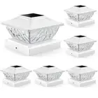 Solar Post Cap Lights 6 Pack, 2 Mode Bright Solar Post Lights Outdoor Waterpr...