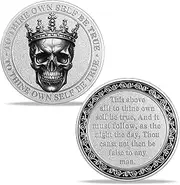 Hamlet to Thine Own Self Be True Reminder Coin Encouragement Pocket Token Relief Items Inspirational Gift for Women Men - Be Brave Self-Loyalty Honesty
