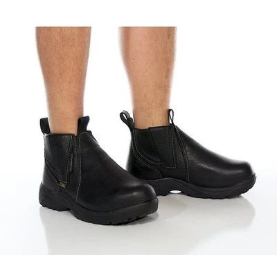 Florsheim Work 10EEE Black Hercules EH Steel Toe Boots Leather Slip On BR11-14