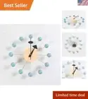 Mid Century Retro Design Painted Solid Wood Non Ticking Decorative Modern Sil...