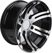 12in ATV Wheel Rim, Aluminum Alloy Wheel Rim Hub, High Strength Replacement, Universal for ATV, Go Kart, Cart, Quad Bike (Front Wheel)