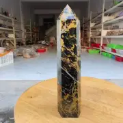 580g WOW! Natural Rare Pietersite Crystal Obelisk Quartz Tower Point Healing