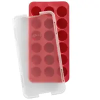 在飛比找momo購物網優惠-【LEKUE】18格附蓋半球製冰盒 胭紅(冰塊盒 冰塊模 冰