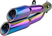 Tailpipe Muffler exhaust tip Universal 51MM AK Motorcycle Exhaust Pipe Silencer Thunder Scorpio Silencer Double Hole Exhaust Pipe For CM300(Type A)