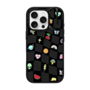 iPhone 16 Pro Impact Ring Stand Case MagSafe Compatible Checkered by INKED by Dani