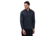 Ted Baker Mens Crotone Herringbone Long-Sleeved Shirt (Navy) - UTGT464
