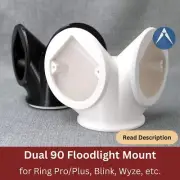 90-deg Dual Floodlight Mount for Ring Pro/Plus, Blink & Wyze Floodlight Camera