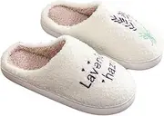 [Generic] Unisex Casual And Fashionable Home Winter Lavender Cotton Slippers Leopard Fluff Yeah Slippers Women