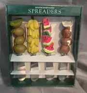 1997 Boston Warehouse Tropical Fruit Spreaders Model #12-184 Kiwi, Bananas,...