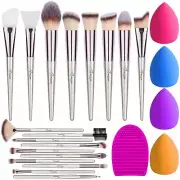 BESTOPE Makeup Brushes 18Pcs Makeup Brush Set, Premium Synthetic Contour Conceal