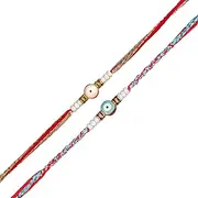 [SHOPOGENIE] Evil Eye Rakhi for Brother | Set of 2 Rakhi with Roli Tika | Rakhi Card | Rakhi set of 2 | Rakhi for Rakshabandhan