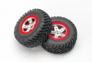 Traxxas Slash 5873A Tires/Wheels Rear Or 4wd FR & RR Mounted RC SCT Tires 1/10
