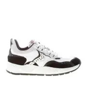VOILE BLANCHE men shoes Club18 sneaker in black suede and white tech fabric