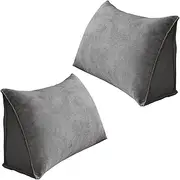 Headboard Cushion Outdoor Back Pillows 60/80/100/120cm Daybed Large Headboard Pillow Removable Couch Back Cushions Bed Reading Rest Pillow Lumbar Support Pillow for Queen/King/Twin(A,60x35cm/23x13in(2