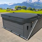 Puri Tech Fold Spa Cover Lift Bottom or Deck Mount Powder Coated Aluminum Silver