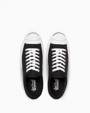 日本限定 Converse JACK PURCELL 基本款 開口笑 黑色 帆布鞋 藍標/ 26.5 cm