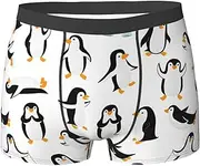 [HQFFPOO] Men's Boxer Briefs Breathable Mens Underwear Briefs Soft, Penguin, Large