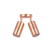 CLA LIGHTING Adjustable Spot Light - 2 Heads - GU10 - 60mm Copper