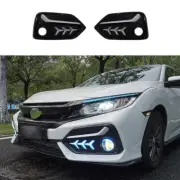 Lamp Streamer For Honda Civic Hatchback 2017-21 3Color Led DRL Front Fog Light (for: Honda Civic)
