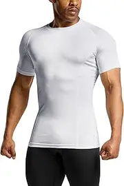 [ATHLIO] 1 or 3 Pack Men's Cool Dry Short Sleeve Compression Shirts, Sports Baselayer T-Shirts Tops, Athletic Workout Shirt