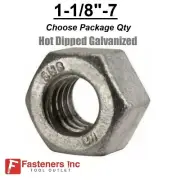 1-1/8"-7 2H Structural Finished Heavy Hex Nuts for A325 Bolts Hot Dip Galvanized