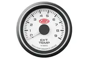 SAAS Exhaust Temp Gauge 0-900 52mm White Muscle Series SG-EXT52W1