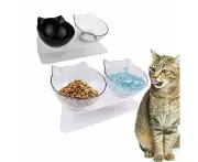 Dishes Feeders & Fountains Pet Bowls Feeders Tilted Elevated Cat For Food And Water