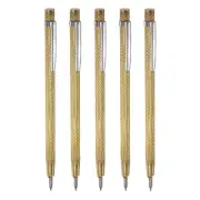 5Pcs Tungsten Carbide Tip Scriber with Clip Alloy Etching Pen Engraver Yellow