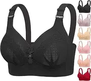 [Generic] Beer Bra New Plus Size No Underwire Top Bra Thin Breathable Big Breasts to Show Small Beauty Back Four Bra Women's Athletic