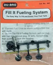 Original Du-Bro RC Plane Parts #840 Fill It Fueling System New In Package