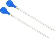 uxcell Graduated Dropper Pipettes Kit, 2pcs 20ml Borosilicate Glass Pipette with Rubber Cap for Transfer Liquid for Lab, Chemistry, Clear