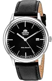 [ORIENT] 2nd Gen Bambino Version III' Japanese Automatic Stainless Steel and Leather Dress Watch