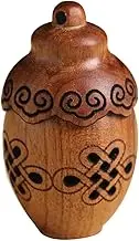 Cabilock Hollow Wooden Bottle Pendant Sealed Hanging Diffuser Pendant Portable Essential Oil Ball Bottle Decorative Aroma Accessory for Home Car Meditation Room