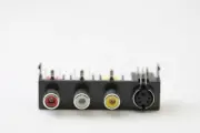 PCB PANEL WITH 3 X RCA FEMALE CONNECTIONS + S-VHS ( MiniDin4- M/H ) 1PC. CZOC1