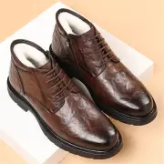 Men's Winter Warm Casual Leather Shoes Oxford Dress Shoes for Men