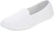 [Generic] Summer Sandals for Women Ladies Comfortable Shoes Fashion Casual Versatile Flat Casual Women's Canvas Women's Casual Shoes Cute Casual Shoes White