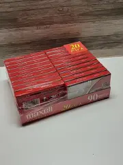 19 Pack Maxell UR 90 Minute Blank Audio Cassette Tapes Sealed NEW Bundle